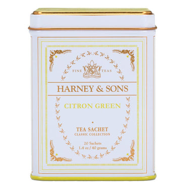 Harney & Sons Citron Green Tea, White, 20 Count (Pack of 1)